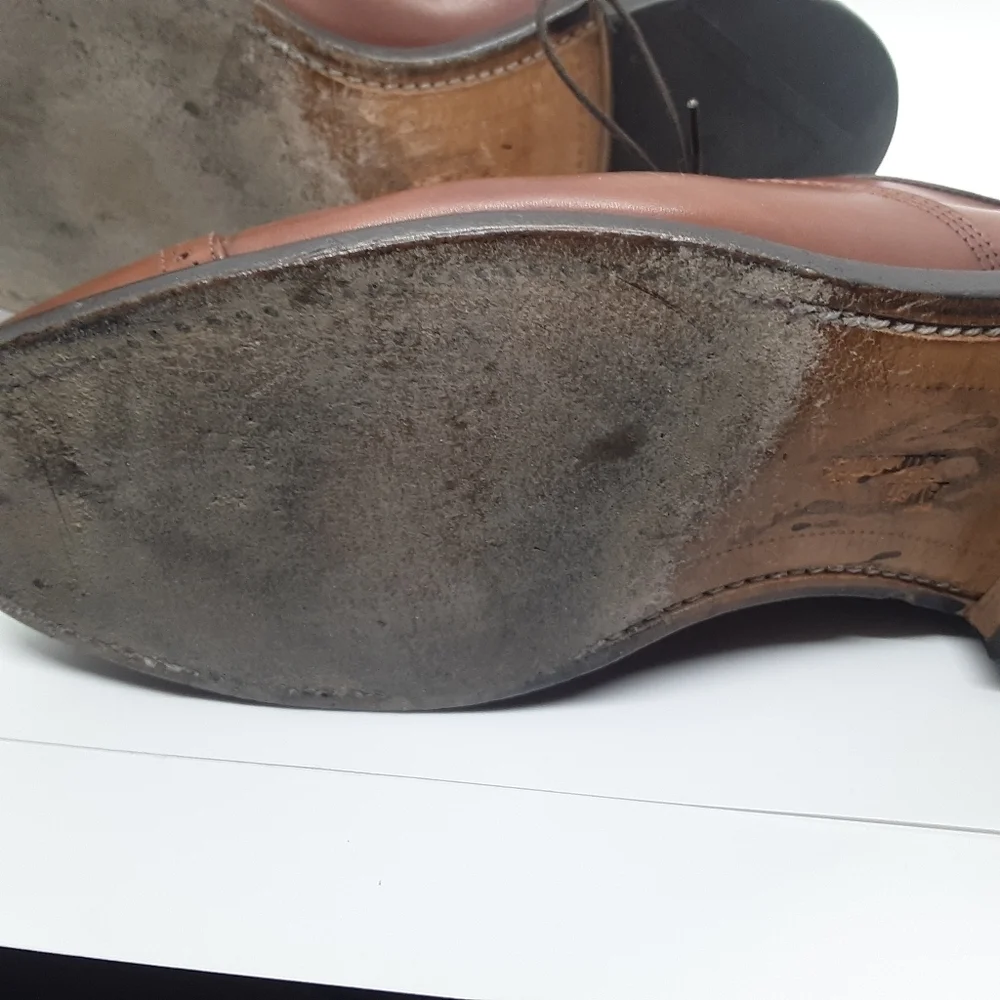 VTG Allen Edmonds Byron Made in Italy Men's Size10 3E Chili Brown Oxford